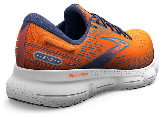 Brooks Glycerin 20 Running Shoes Orange Blue Men's