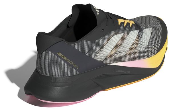 Zapatillas de running adidas Adizero Boston 12 Negro/Rosa/Naranja Hombre