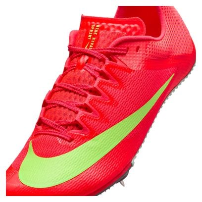 Zapatillas de atletismo Nike Zoom Rival Sprint Rojo/Verde, Hombre