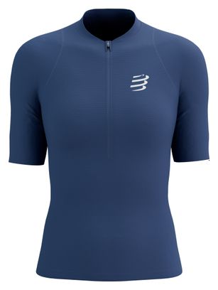 Maglia a maniche corte Compressport Trail Racing Postural Blue Donna