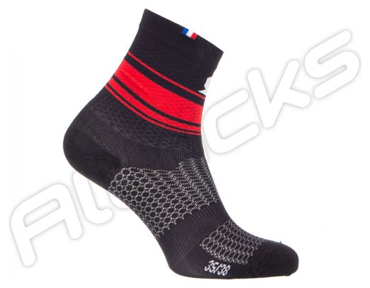 Paar RAFAL BOA Socken Schwarz Rot
