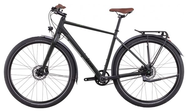 Vélo de Voyage Cube Travel Pro Shimano Nexus 8V Courroie 700 mm Noir Vert 2022