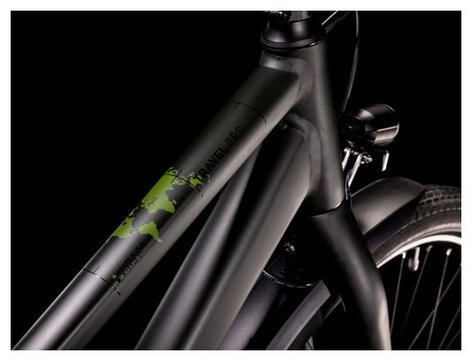 Vélo de Voyage Cube Travel Pro Shimano Nexus 8V Courroie 700 mm Noir Vert 2022