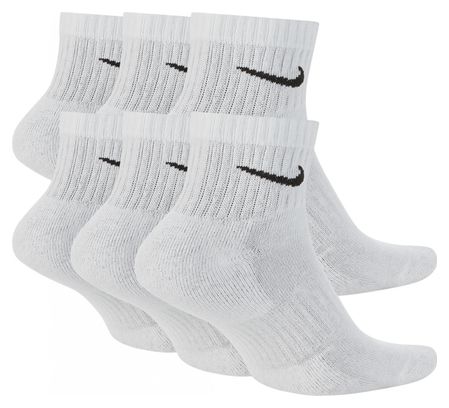 Nike Everyday Cushioned White Unisex Socks (6-Pack)
