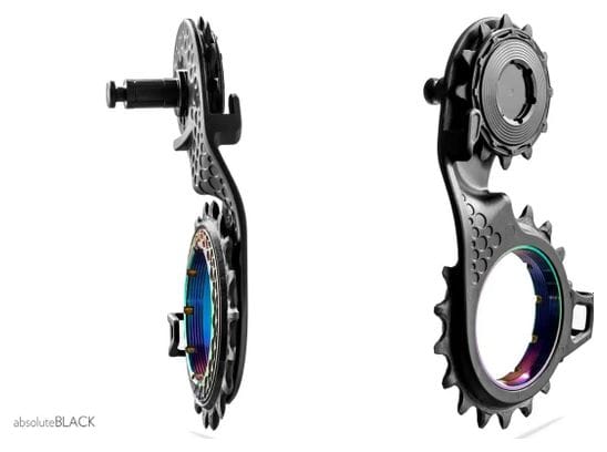 AbsoluteBlack Hollowcage Screed for Ultegra / Dura Ace 11 S Rainbow