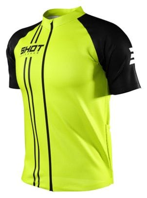 Maillot Manches Courtes Shot Unlimited Zip Jaune