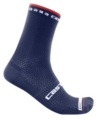 Castelli Rosso Corsa Pro 15 Unisex Socken Blau/Weiß