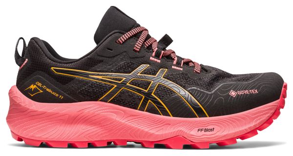 Chaussures de Trail Running Asics Gel Trabuco 11 GTX Noir Rose Femme