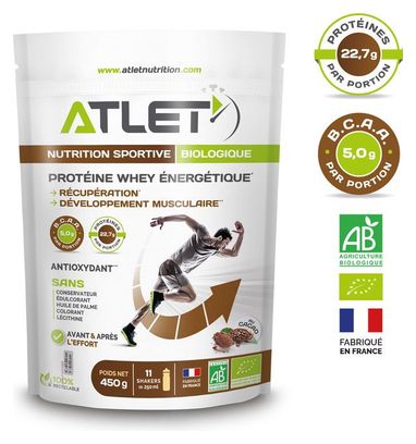 PROTEINE ENERGETIQUE CACAO BIOLOGIQUE 450G (Boisson de récupération)