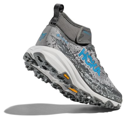 Chaussures Trail Hoka Speedgoat 6 Mid GTX Gris/Bleu Femme