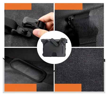 Sac à dos pliant pour vélo à guidon ROCKBROS grise