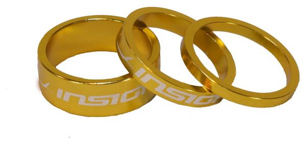 Insight 1-1/8'' x3 Spacers Gold