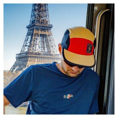 Gorra BV Sport de 5 paneles, París, azul/rojo/beige