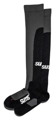 Sums Long Compression-Kompressionssocken Grau/Schwarz