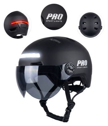 Casque de vélo Clearview visières et éclairage NTA 8776 unisexe