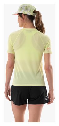 Maillot de manga corta Compressport Trail Racing Verde Mujer