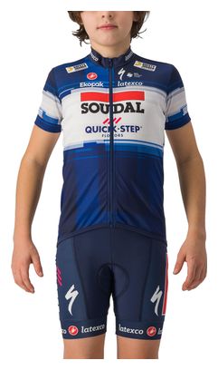 Maglia a manica corta Castelli Soudal Quick Step 2023 Bambino Blu/Bianco