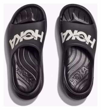 Hoka Ora Athletic Slide Recovery Shoes Black/White Unisex