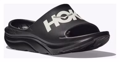 Hoka Ora Athletic Slide Recovery Shoes Black/White Unisex