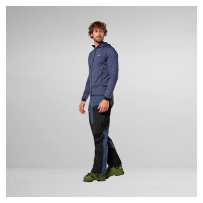 Forro polar de hombre Salewa Sella Crevasse Hoodie Azul