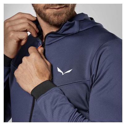 Forro polar de hombre Salewa Sella Crevasse Hoodie Azul