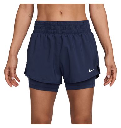 Short Nike Femme Short En Femme Short 2-en-1 Nike One 3in Bleu Femme