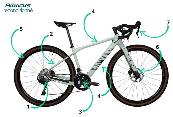 Gravel Bike Canyon Grizl 6 Shimano GRX 10V T.3XS 150/157cm 2022 - Produkt Wiederaufbereitet