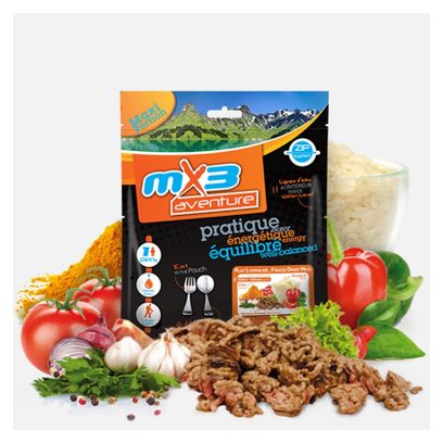 MX3 Gefriergetrocknetes Essen Gulasch &amp; Reis Art 400 g