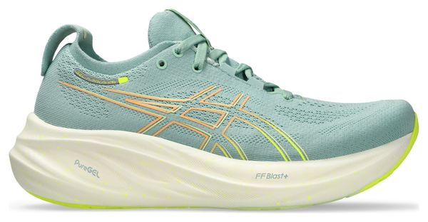 Asics Gel-Nimbus 26 Running Shoes Green Yellow Women's