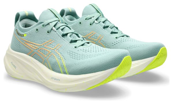 Asics Gel-Nimbus 26 Running Shoes Green Yellow Women's