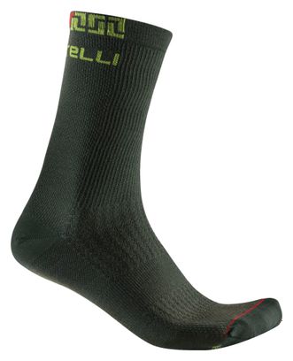 Unisex-Socken Castelli Bandito Merino 18 Grün