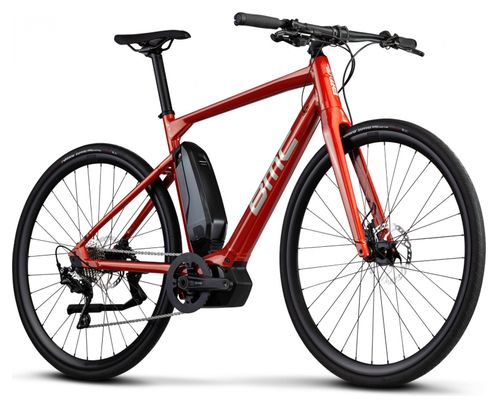 BMC Alpenchallenge AMP AL Sport One bici elettrica da città Shimano 105 11S 504 Wh 700 mm Red Amber 2021