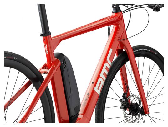 BMC Alpenchallenge AMP AL Sport One bici elettrica da città Shimano 105 11S 504 Wh 700 mm Red Amber 2021