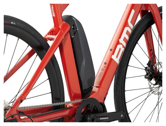 BMC Alpenchallenge AMP AL Sport One Elektrofahrrad Shimano 105 11S 504 Wh 700 mm Rot Bernstein 2021