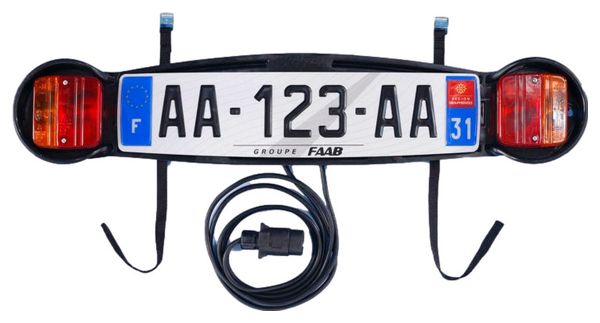 Mottez Bike Carrier Sign Plate Black