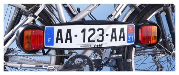 Mottez Bike Carrier Sign Plate Black