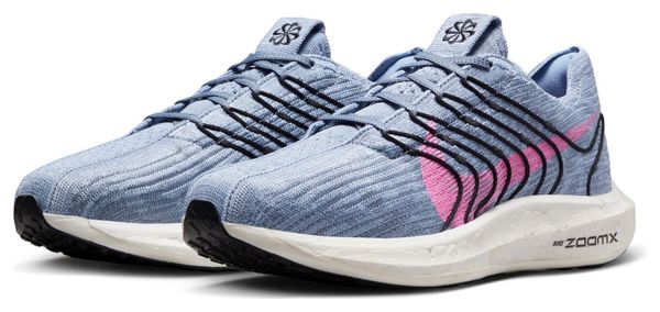 Chaussures de Running Nike Pegasus Turbo Flyknit Next Nature Bleu Rose