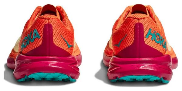 Chaussures de Trail Running Femme Hoka Zinal Corail Rouge