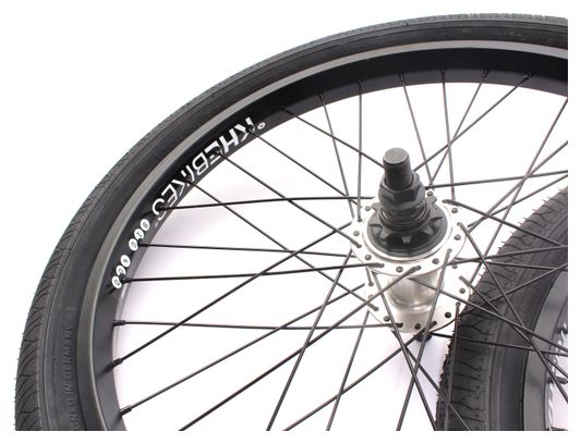 Jeu de roues BMX avec pneus KHE MAC2 20 pouces 14mm / 10mm S/B