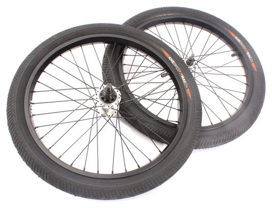 Jeu de roues BMX avec pneus KHE MAC2 20 pouces 14mm / 10mm S/B