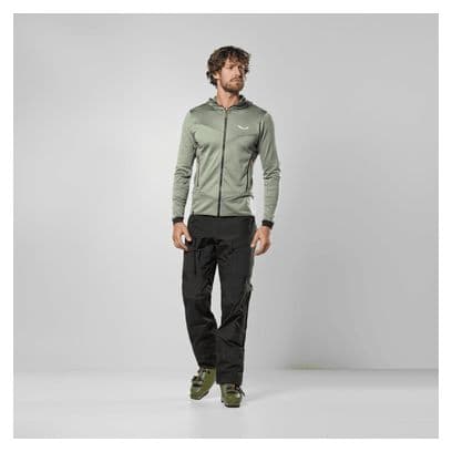 Forro polar de hombre Salewa Sella Crevasse Hoodie Gris