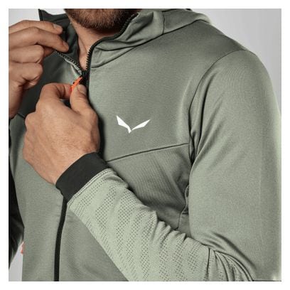 Polare da uomo Salewa Sella Crevasse Hoodie Grigio