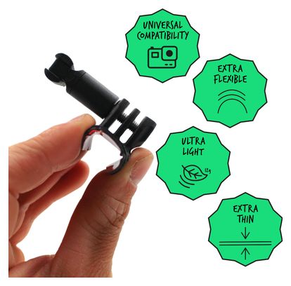 Fixation adhésive flexible pour caméra embarquée - Gopro  Insta360  DJI  Akaso...