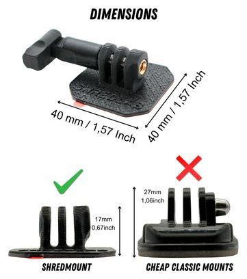Fixation adhésive flexible pour caméra embarquée - Gopro  Insta360  DJI  Akaso...