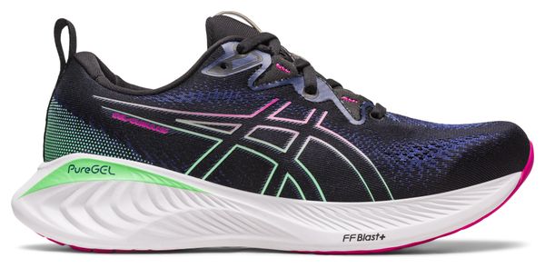 Asics Gel Cumulus 25 Running Shoes Black Blue Pink Women's