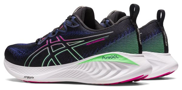 Asics Gel Cumulus 25 Running Shoes Black Blue Pink Women's