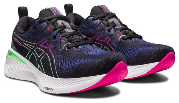 Asics Gel Cumulus 25 Running Shoes Black Blue Pink Women's