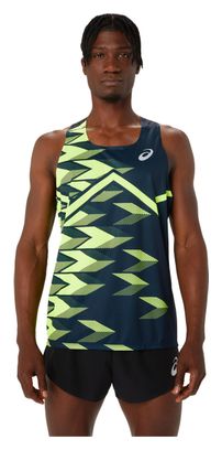 Asics Light Run Graphic Tank Blauw Geel