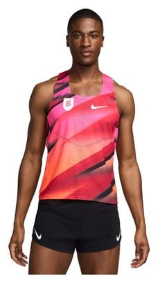 Nike AeroSwift Bowerman Track Club Tank Red/Orange Homme