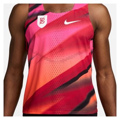 Nike AeroSwift Bowerman Track Club Tank Red/Orange Homme